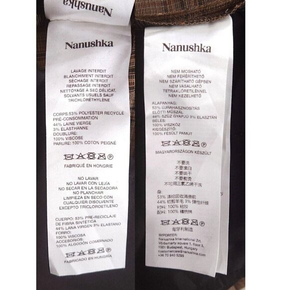 Nanushka Check Trousers Size 46 US 30 S Mens Beige $645 - Picture 12 of 14